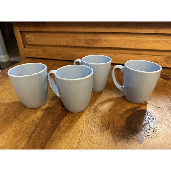 Corelle Coordinates Light Blue Stoneware Mugs Set of 4 - Picture 1 of 3